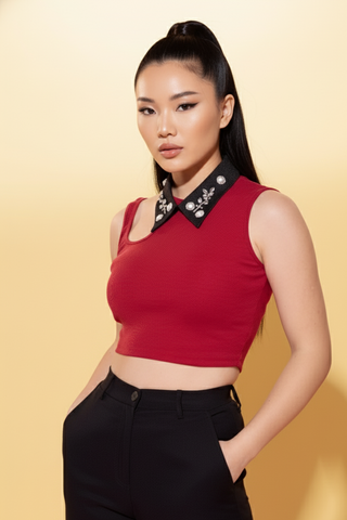 SLYCE CROP TOP WITH ICEBERG