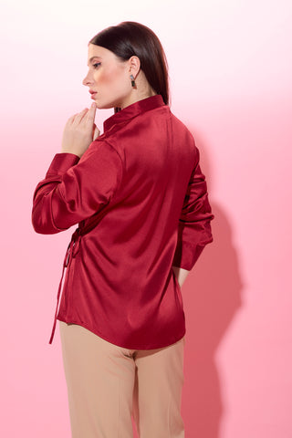 KEYA BOW SHIRT- RUBY