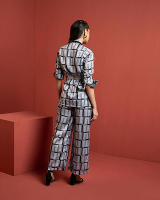 PRINTED PALERMO BELTED JACKET