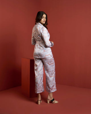 PRINTED PALERMO BELTED JACKET