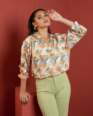 YADRA LANTERN SLEEVE TOP