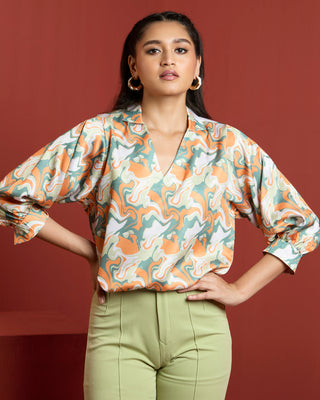 YADRA LANTERN SLEEVE TOP