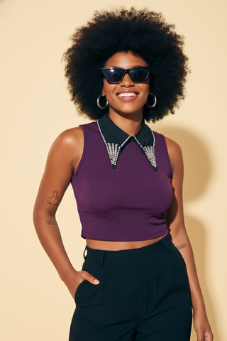 DUSK CROP TOP WITH SWAN