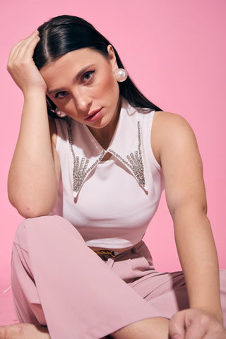 DUSK CROP TOP WITH SWAN