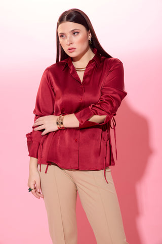 KEYA BOW SHIRT- RUBY