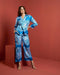 BLUE CONTOUR PRINT
