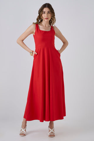 SCARLETT ROUGE POCKET DRESS